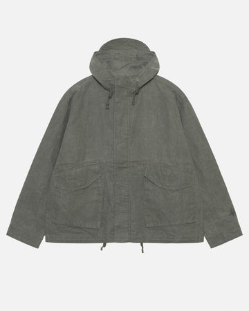 SHORT PARKA WAXED LINEN