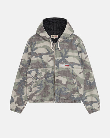 WORK JACKET CAMO CANVAS NEEDLEPUNCH