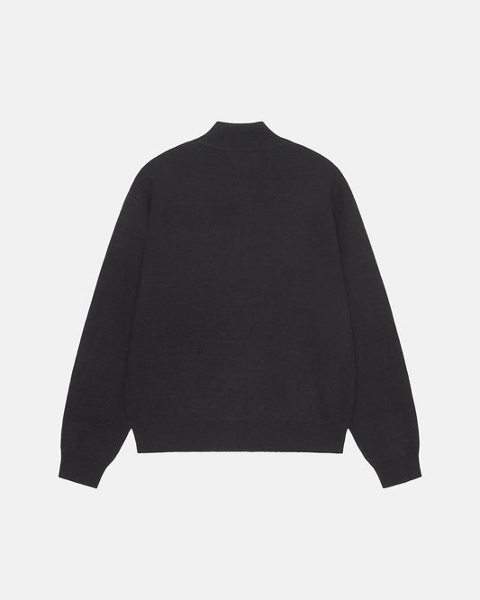 HALF ZIP MOCK NECK SWEATER