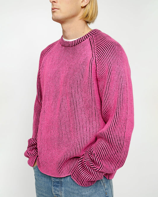 CONTRAST RIB SWEATER