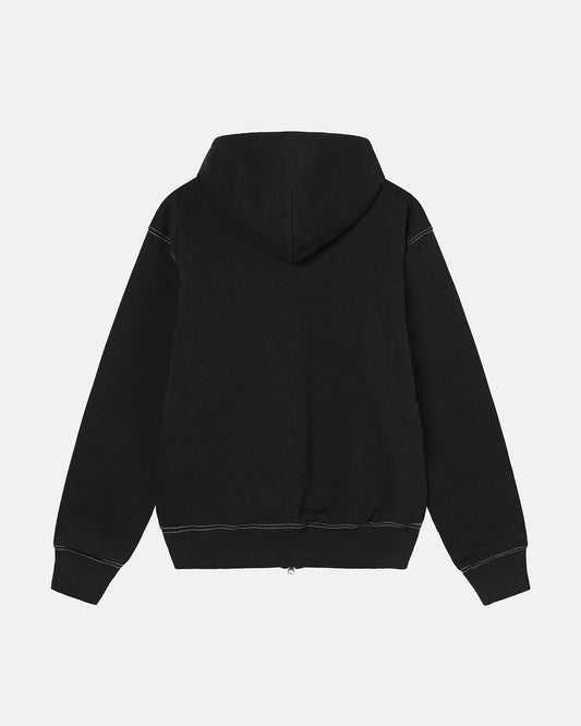 DOUBLE FACE LABEL ZIP HOODIE