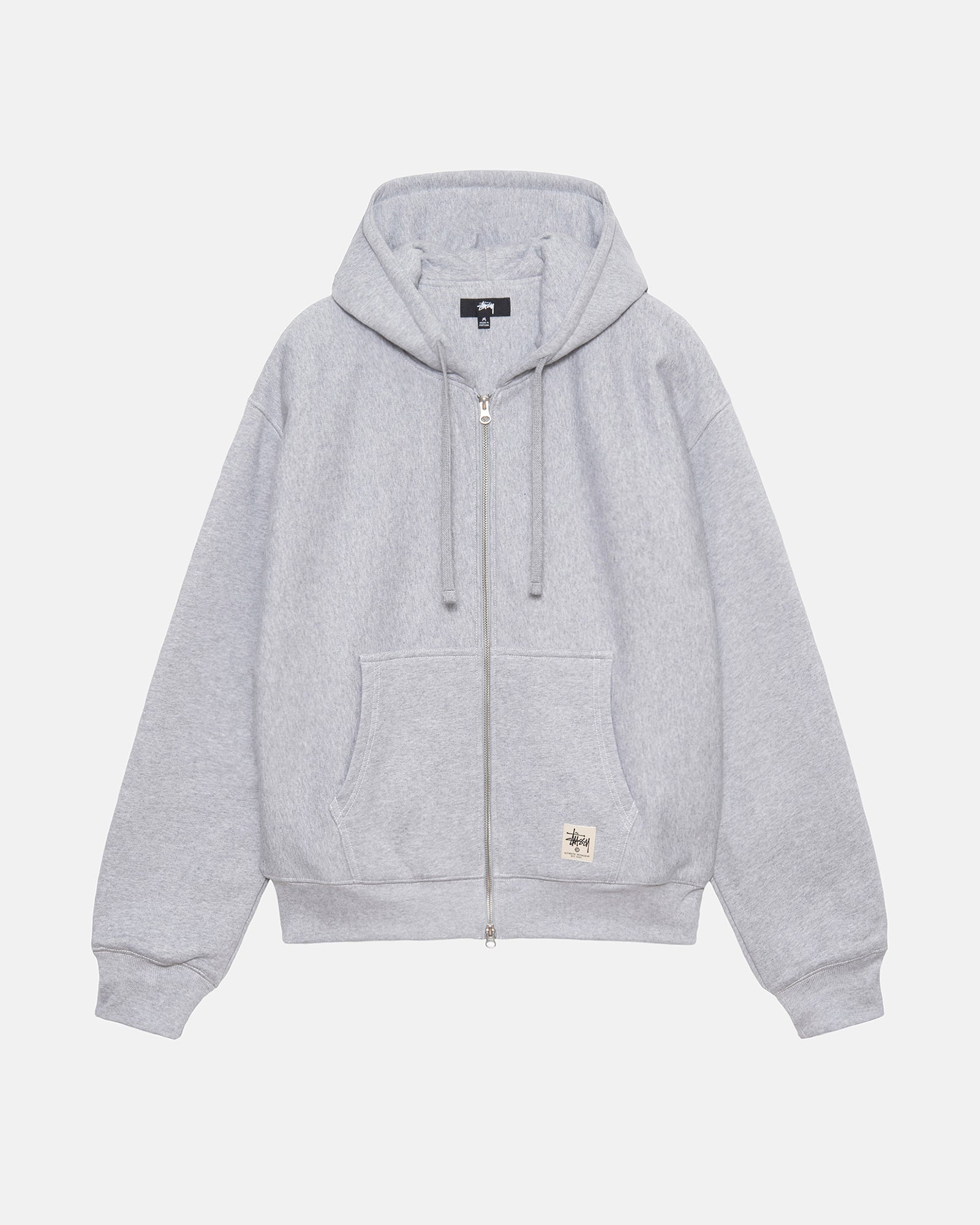 DOUBLE FACE LABEL ZIP HOODIE