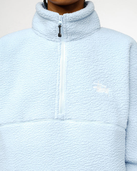 POLAR FLEECE HALF ZIP MOCK NECK