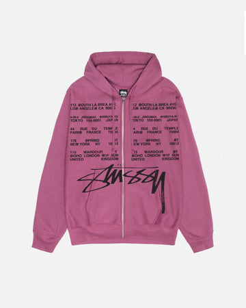 LOCATIONS ZIP HOODIE