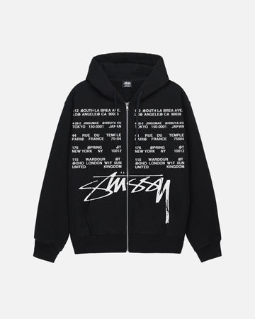 LOCATIONS ZIP HOODIE