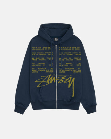 LOCATIONS ZIP HOODIE