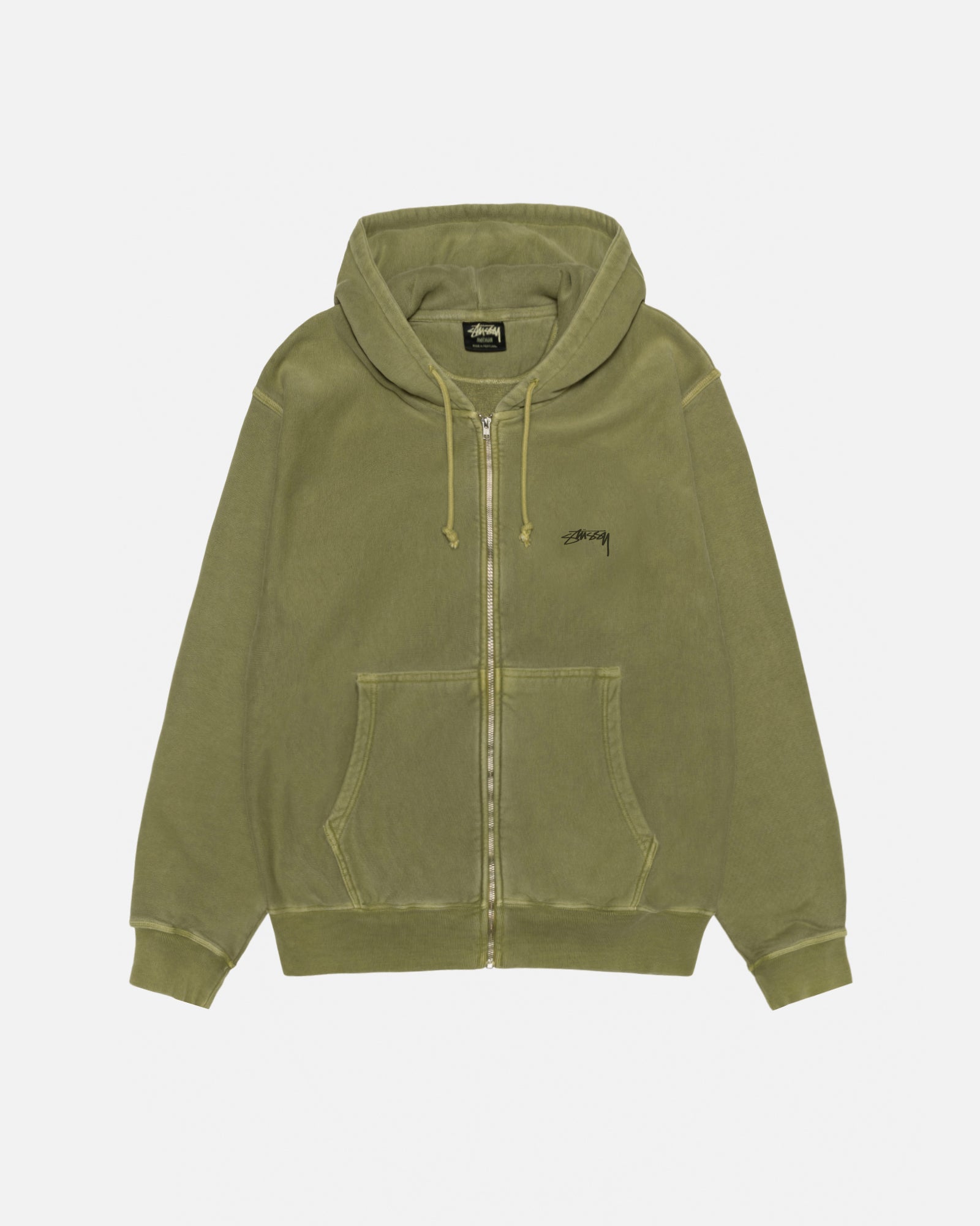 SMOOTH STOCK ZIP HOODIE PIGMENT DYED